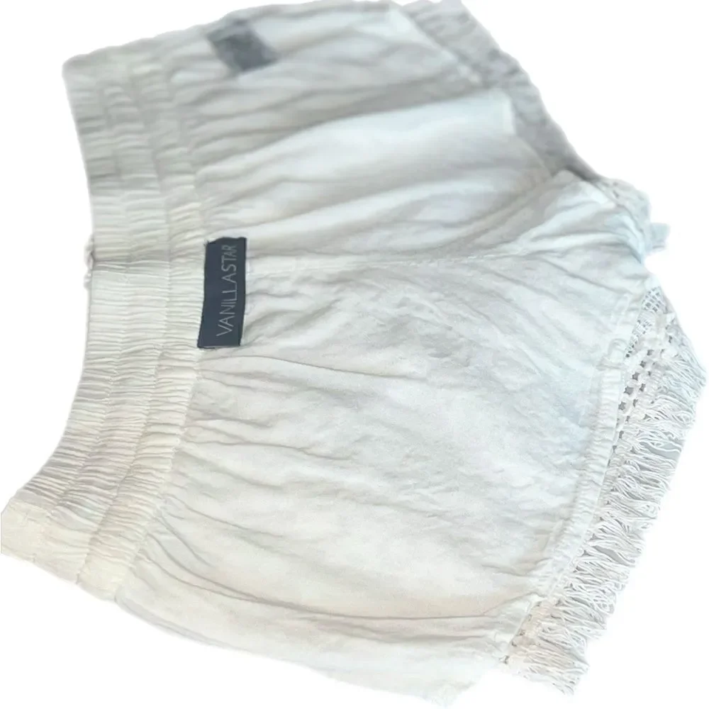 Crochet Drawstring Fringe Shorts - Picture 12 of 14